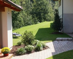A napravo od taverny si to tak� ��kalo o n�jakou v�ranou zele�, o kterou se postaral portugalsk� vav��n(vpravo) a vonokv�tka(vlevo).