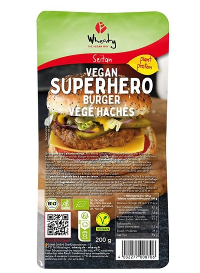 BIO Vegansk� burger Superhero (Wheaty) 